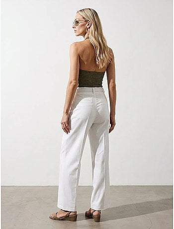 Pantaloni in crêpe a gamba ampia con cintura dilvin
