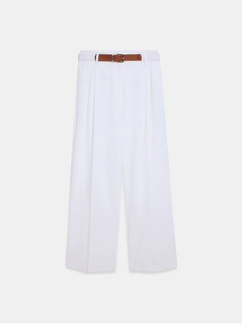 Pantaloni in crêpe a gamba ampia con cintura dilvin - Kiabi Pantaloni in crêpe a gamba ampia con cintura dilvin - Kiabi