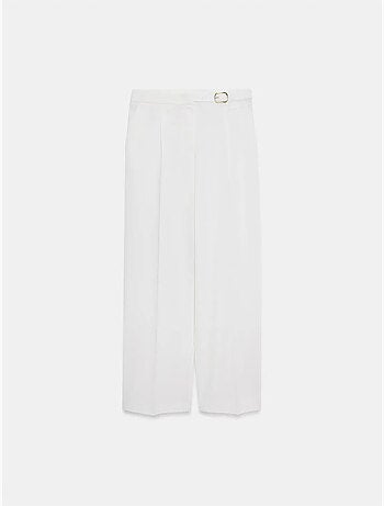 Pantaloni in crêpe a gamba ampia con cintura dilvin