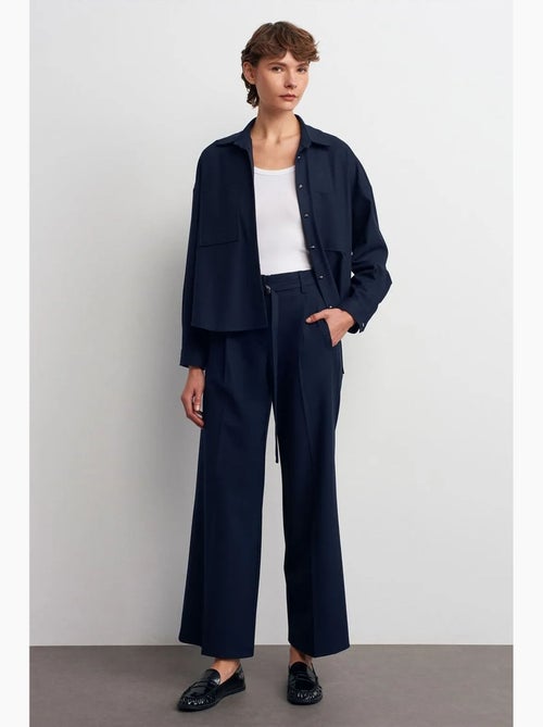 Pantaloni in crêpe a gamba ampia con cintura dilvin - Kiabi