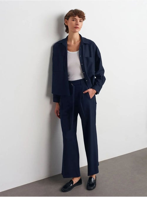 Pantaloni in crêpe a gamba ampia con cintura dilvin - Kiabi