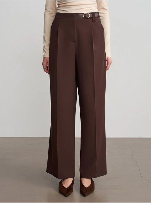 Pantaloni in crêpe a gamba ampia con cintura dilvin - Kiabi Pantaloni in crêpe a gamba ampia con cintura dilvin - Kiabi