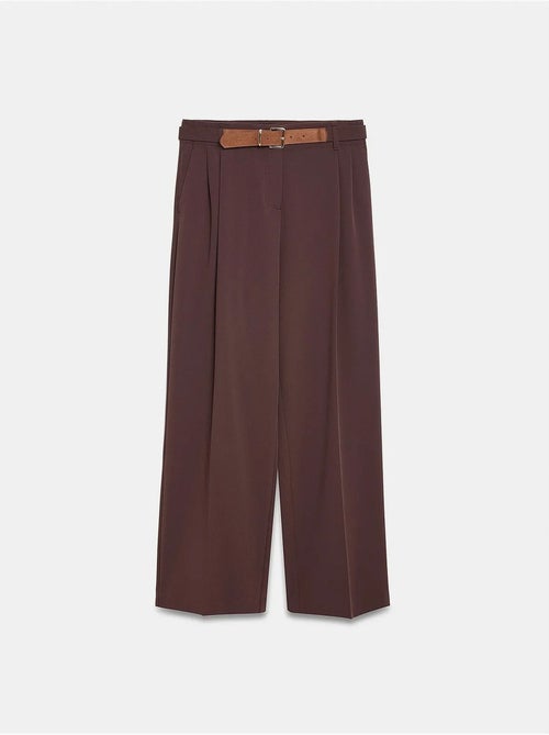 Pantaloni in crêpe a gamba ampia con cintura dilvin - Kiabi Pantaloni in crêpe a gamba ampia con cintura dilvin - Kiabi