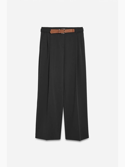 Pantaloni in crêpe a gamba ampia con cintura dilvin - Kiabi Pantaloni in crêpe a gamba ampia con cintura dilvin - Kiabi