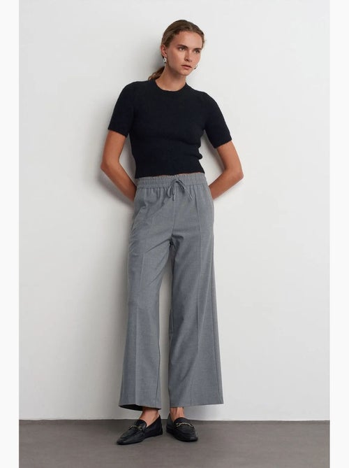 Pantaloni in crêpe a gamba ampia con vita con coulisse dilvin - Kiabi Pantaloni in crêpe a gamba ampia con vita con coulisse dilvin - Kiabi