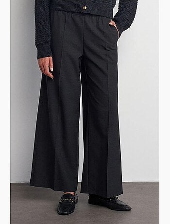 Pantaloni in crêpe a gamba ampia con vita con coulisse dilvin
