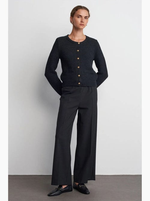 Pantaloni in crêpe a gamba ampia con vita con coulisse dilvin - Kiabi Pantaloni in crêpe a gamba ampia con vita con coulisse dilvin - Kiabi