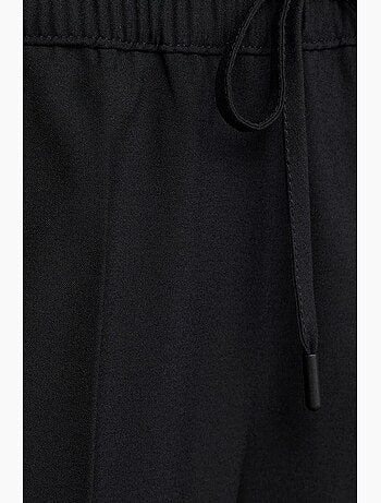 Pantaloni in crêpe a gamba ampia con vita con coulisse dilvin