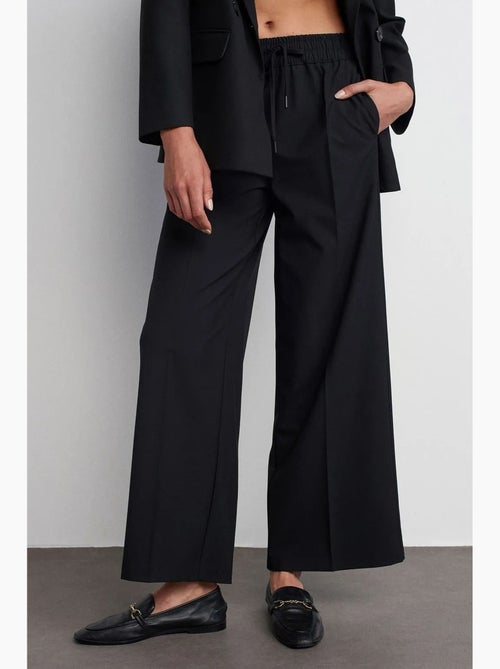 Pantaloni in crêpe a gamba ampia con vita con coulisse dilvin - Kiabi Pantaloni in crêpe a gamba ampia con vita con coulisse dilvin - Kiabi