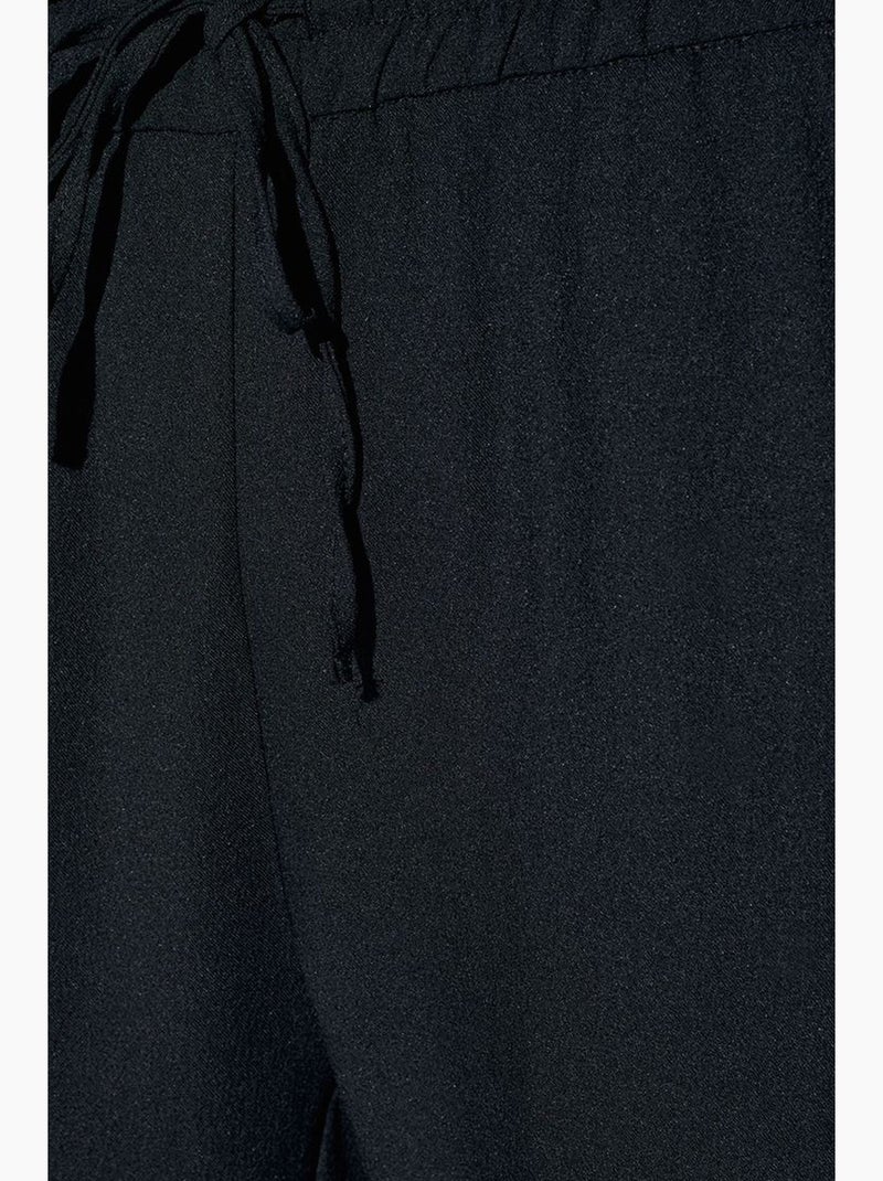 Pantaloni in crêpe a gamba ampia da donna dilvin Nero - Kiabi