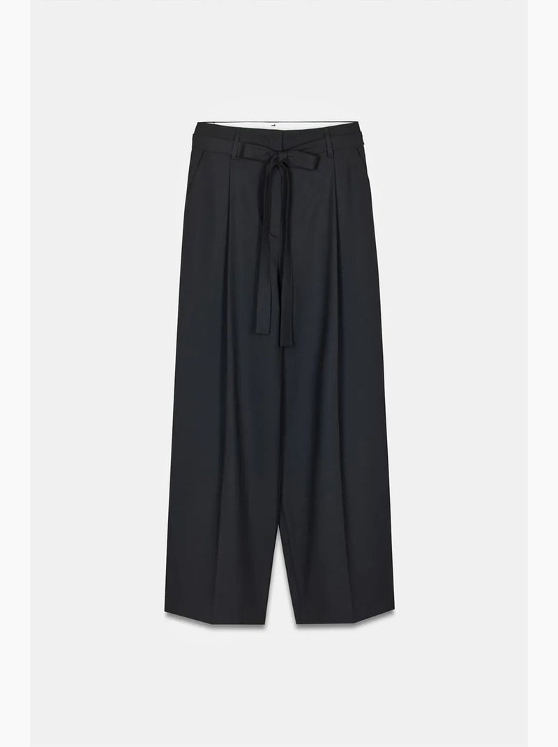 Pantaloni in crêpe a gamba ampia da donna dilvin Nero - Kiabi