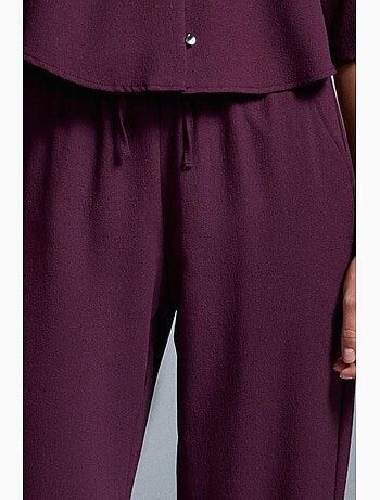 Pantaloni in crêpe a gamba ampia da donna dilvin