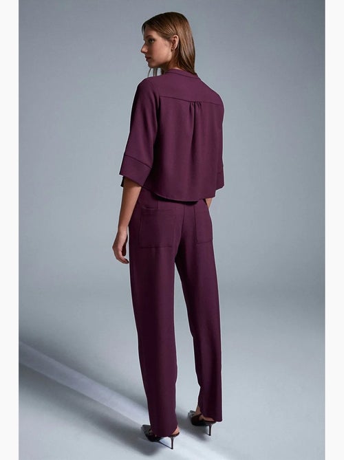 Pantaloni in crêpe a gamba ampia da donna dilvin - Kiabi Pantaloni in crêpe a gamba ampia da donna dilvin - Kiabi