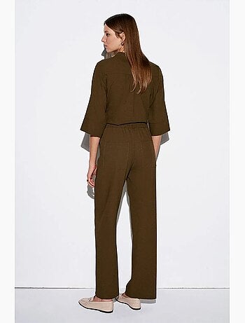 Pantaloni in crêpe a gamba ampia da donna dilvin