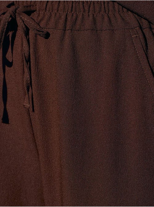 Pantaloni in crêpe a gamba ampia da donna - Kiabi