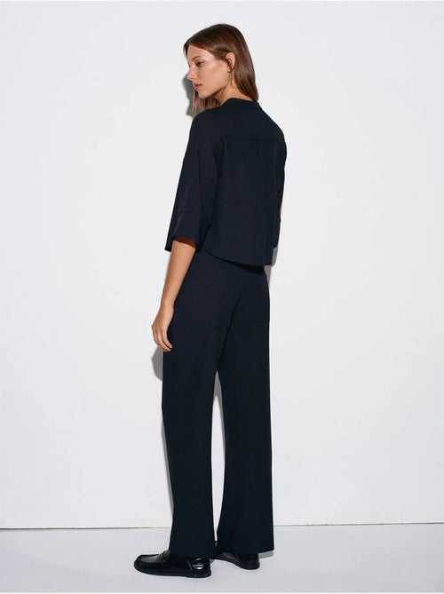 Pantaloni in crêpe a gamba ampia da donna - Kiabi
