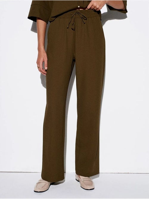 Pantaloni in crêpe a gamba ampia da donna - Kiabi Pantaloni in crêpe a gamba ampia da donna - Kiabi
