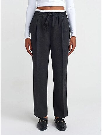 Pantaloni in crêpe a gamba ampia dilvin