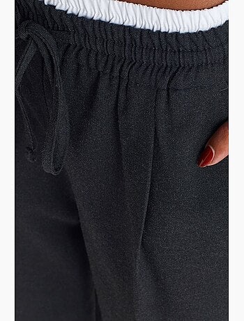 Pantaloni in crêpe a gamba ampia dilvin