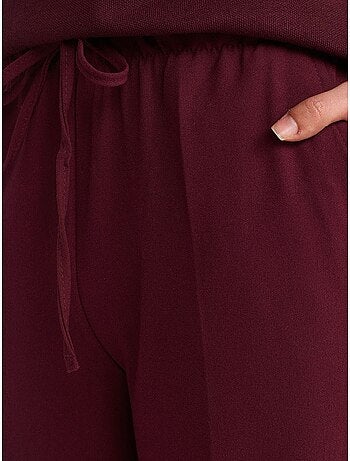 Pantaloni in crêpe a gamba ampia dilvin