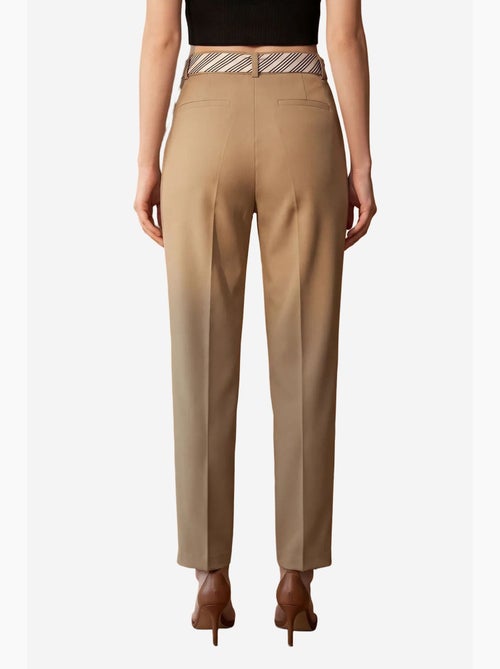 Pantaloni in crêpe a gamba dritta a vita alta con cintura my fashion - Kiabi Pantaloni in crêpe a gamba dritta a vita alta con cintura my fashion - Kiabi