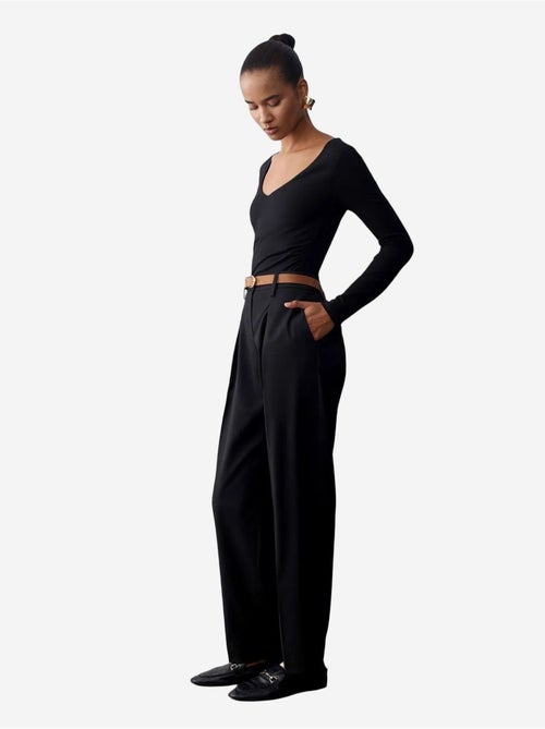 Pantaloni in crêpe a gamba dritta con cintura dilvin - Kiabi