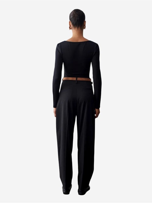 Pantaloni in crêpe a gamba dritta con cintura dilvin - Kiabi