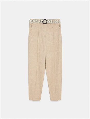 Pantaloni in crêpe a gamba dritta con pieghe dilvin