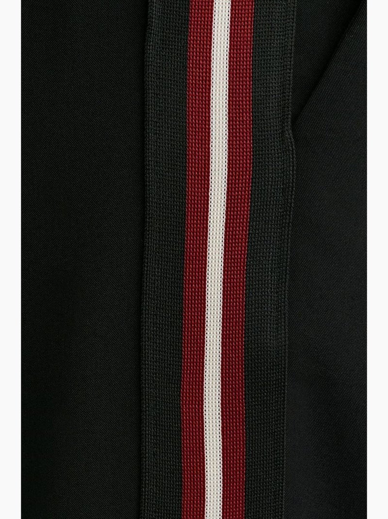 Pantaloni in crêpe a righe a gamba ampia dilvin Nero - Kiabi