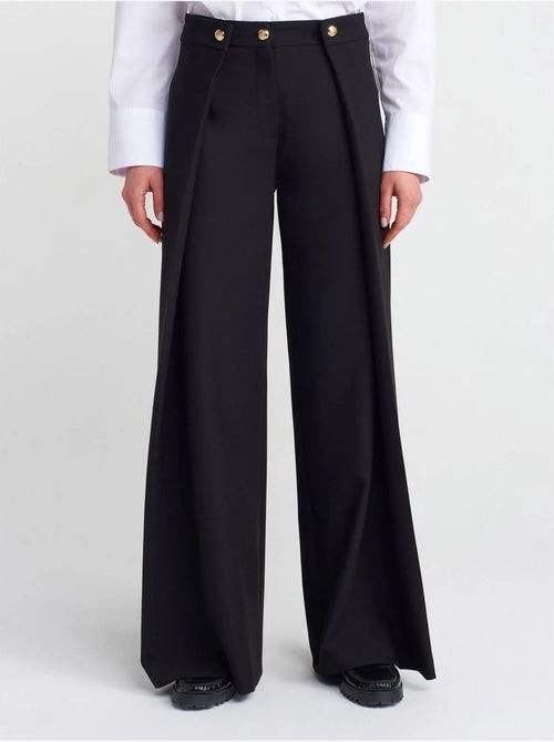 Pantaloni in crêpe a vita alta a gamba ampia da donna dilvin - Kiabi Pantaloni in crêpe a vita alta a gamba ampia da donna dilvin - Kiabi