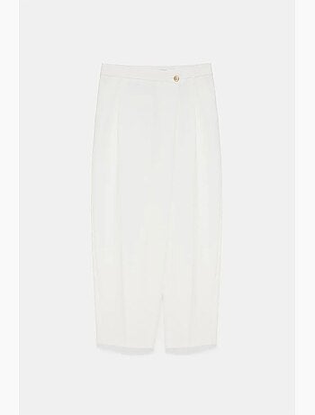 Pantaloni in crêpe a vita alta a gamba ampia dilvin