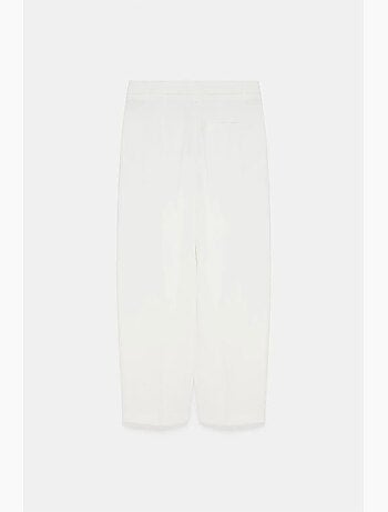 Pantaloni in crêpe a vita alta a gamba ampia dilvin
