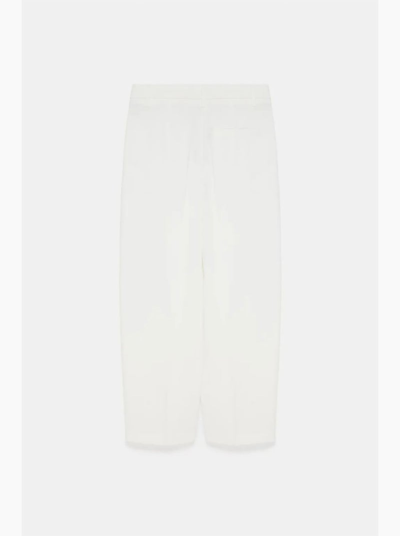 Pantaloni in crêpe a vita alta a gamba ampia dilvin Bianco - Kiabi