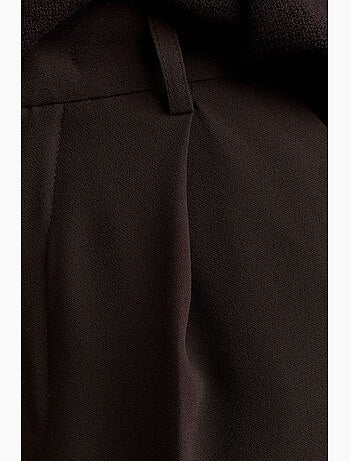 Pantaloni in crêpe a vita alta a gamba ampia dilvin
