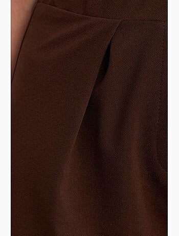 Pantaloni in crêpe a vita alta a gamba ampia dilvin