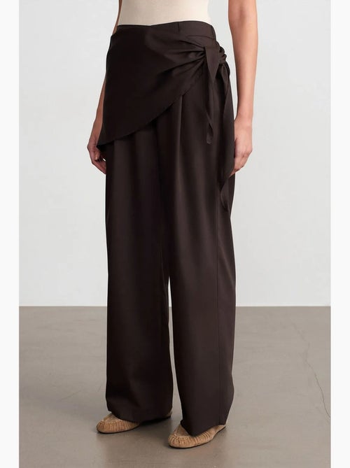Pantaloni in crêpe a vita alta a gamba ampia dilvin - Kiabi Pantaloni in crêpe a vita alta a gamba ampia dilvin - Kiabi