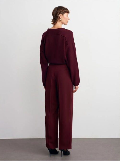 Pantaloni in crêpe a vita alta a gamba ampia - Kiabi Pantaloni in crêpe a vita alta a gamba ampia - Kiabi