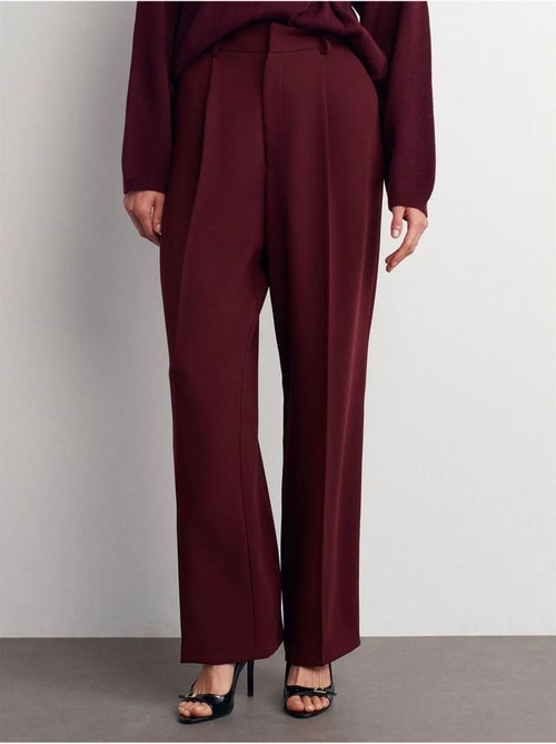 Pantaloni in crêpe a vita alta a gamba ampia - Kiabi Pantaloni in crêpe a vita alta a gamba ampia - Kiabi