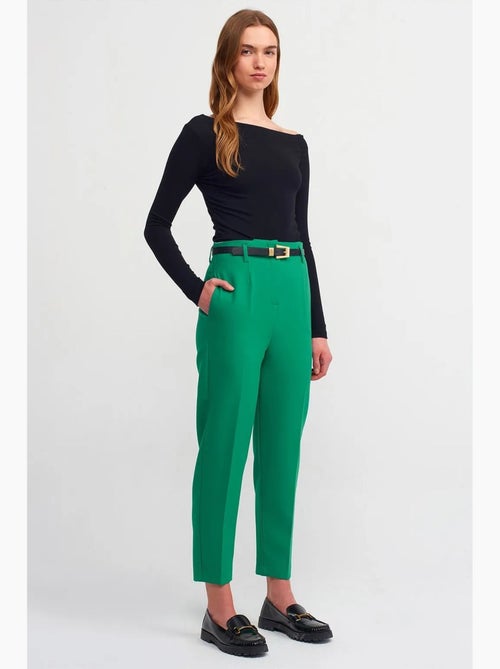 Pantaloni in crêpe a vita alta a gamba dritta con cintura dilvin - Kiabi