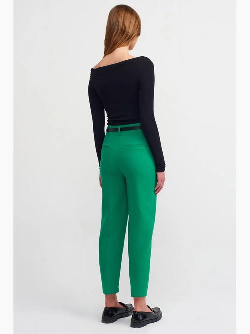 Pantaloni in crêpe a vita alta a gamba dritta con cintura dilvin - Kiabi