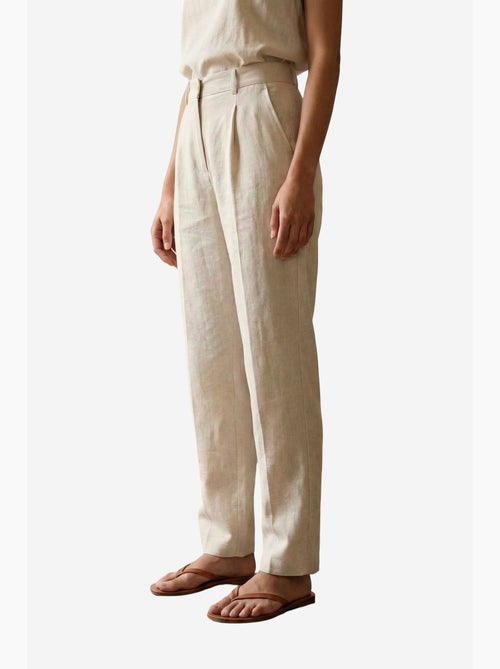 Pantaloni in crêpe a vita alta a gamba dritta my fashion - Kiabi Pantaloni in crêpe a vita alta a gamba dritta my fashion - Kiabi