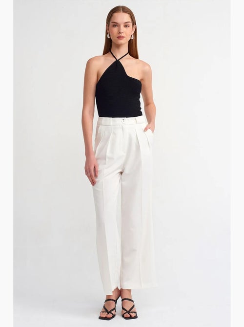 Pantaloni in crêpe a vita alta da donna a gamba ampia dilvin - Kiabi Pantaloni in crêpe a vita alta da donna a gamba ampia dilvin - Kiabi