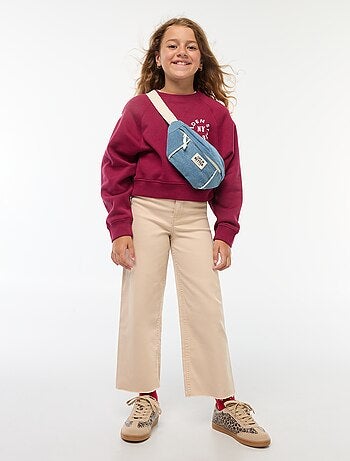 Pantaloni in denim a gamba larga