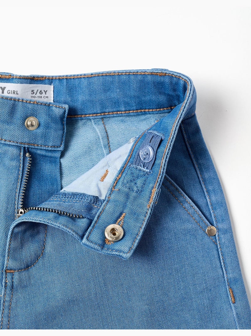 Pantaloni in denim a gamba larga Blu chiaro - Kiabi