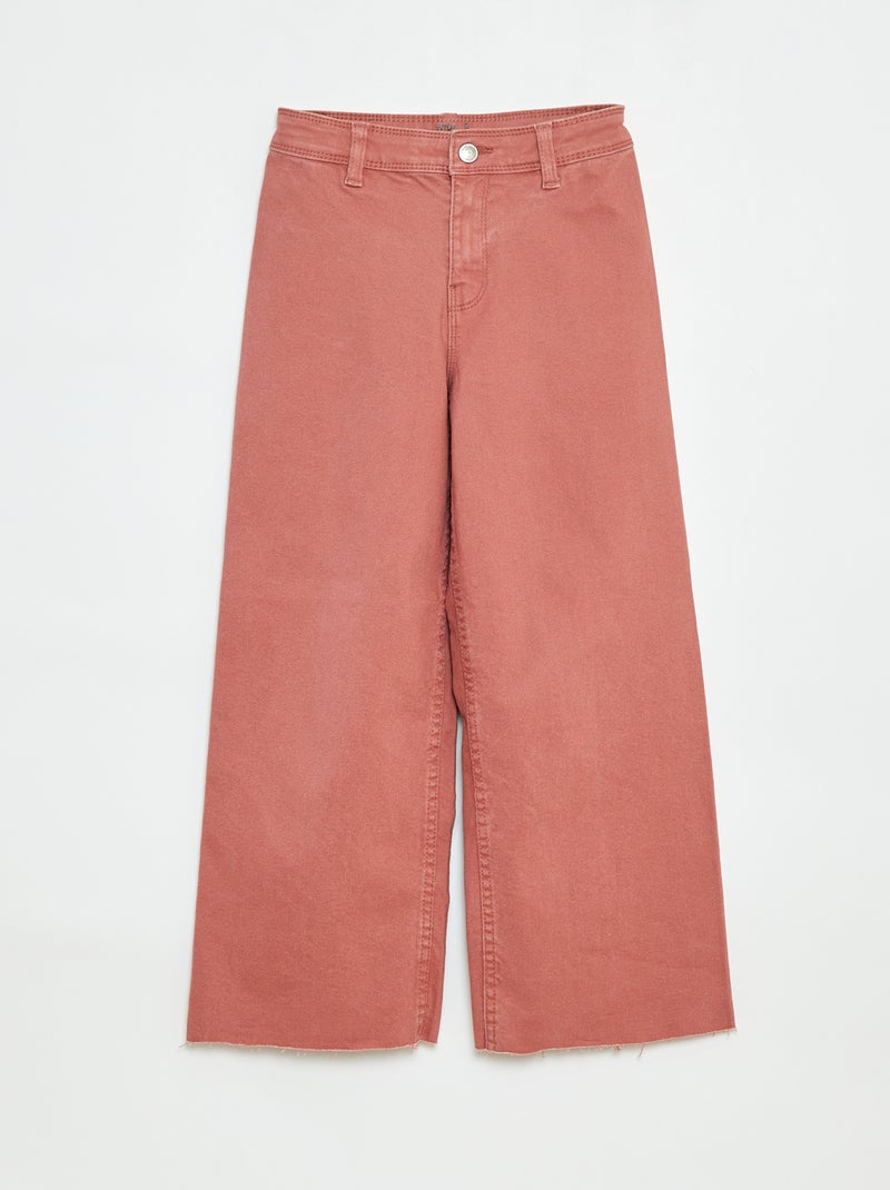 Pantaloni in denim a gamba larga Rosa - Kiabi
