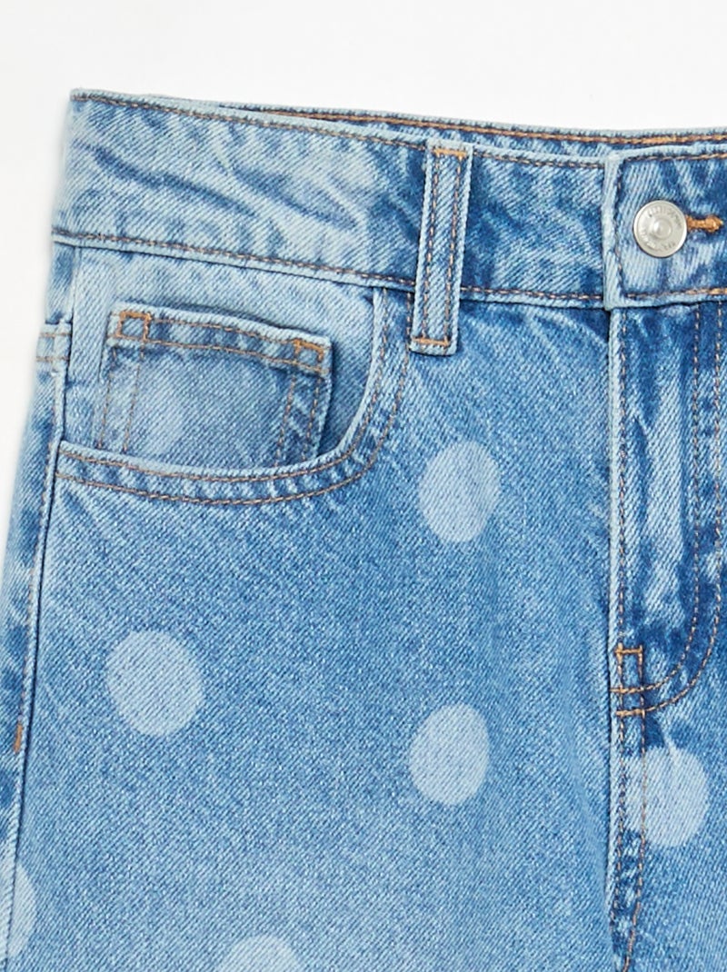Pantaloni in denim a pois Blu - Kiabi