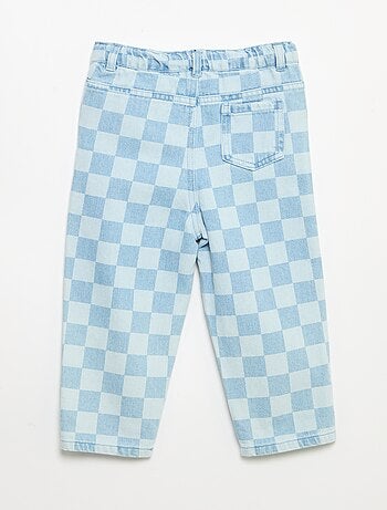 Pantaloni in denim a quadri