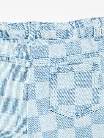 Pantaloni in denim a quadri