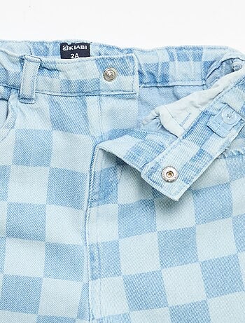 Pantaloni in denim a quadri
