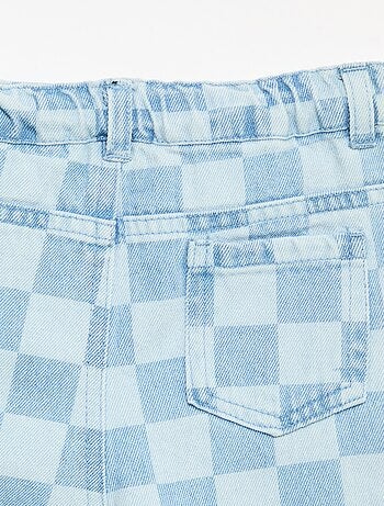 Pantaloni in denim a quadri